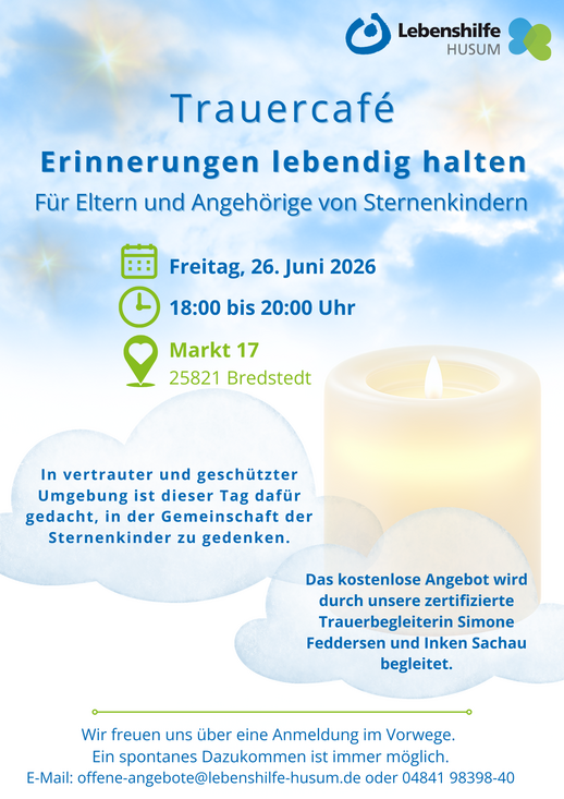 Trauercafé - für Eltern und Angehörige von Sternenkindern