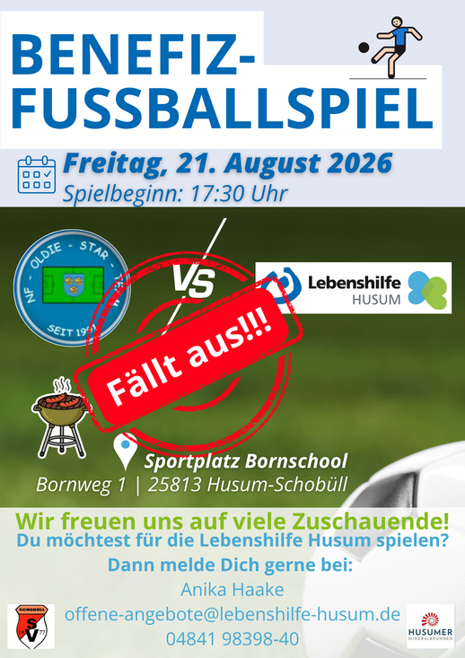 Absage Benefiz-Fußballspiel