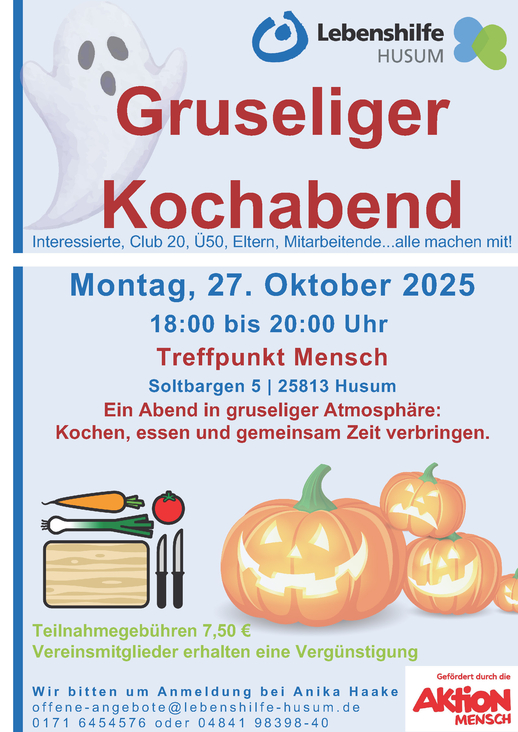 Gruseliger Kochabend im Treffpunkt Mensch