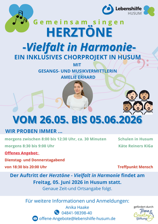 Inklusives Chorprojekt - HERZTÖNE- Vielfalt in Harmonie