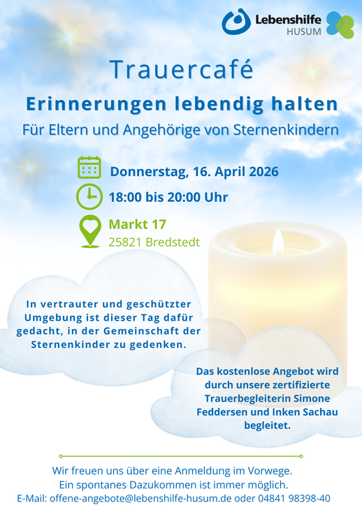 Trauercafé für Eltern und Angehörige von Sternenkindern